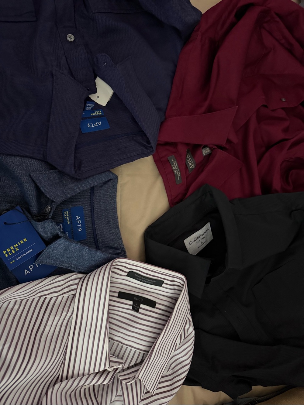 5 pcs Men's Dress Shirt Bundle some new with tags and like new!!